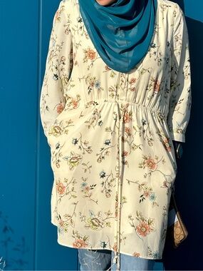 Floral Drawstring Tunic